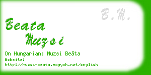 beata muzsi business card
